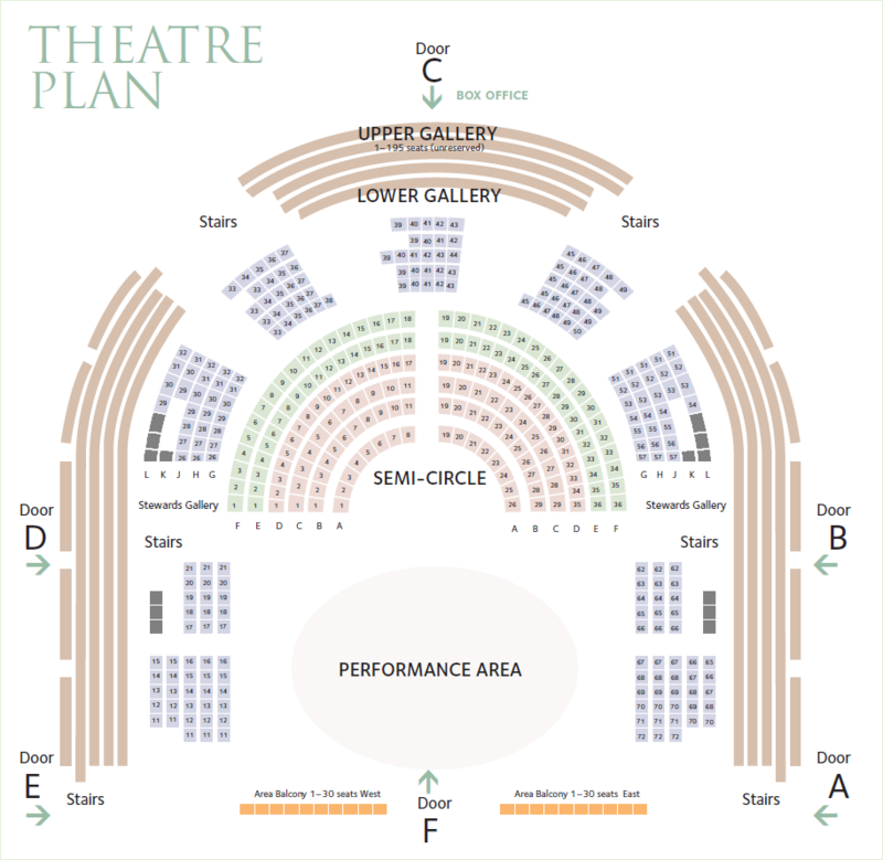 Image of the Sheldonian Theatre seating plan